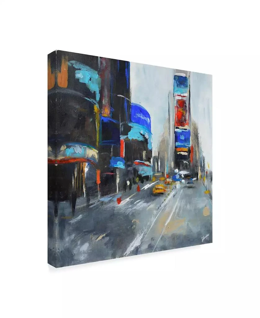 Trademark Global Solveiga 
Times Square New York
 Canvas Art - 14" x 14" 2