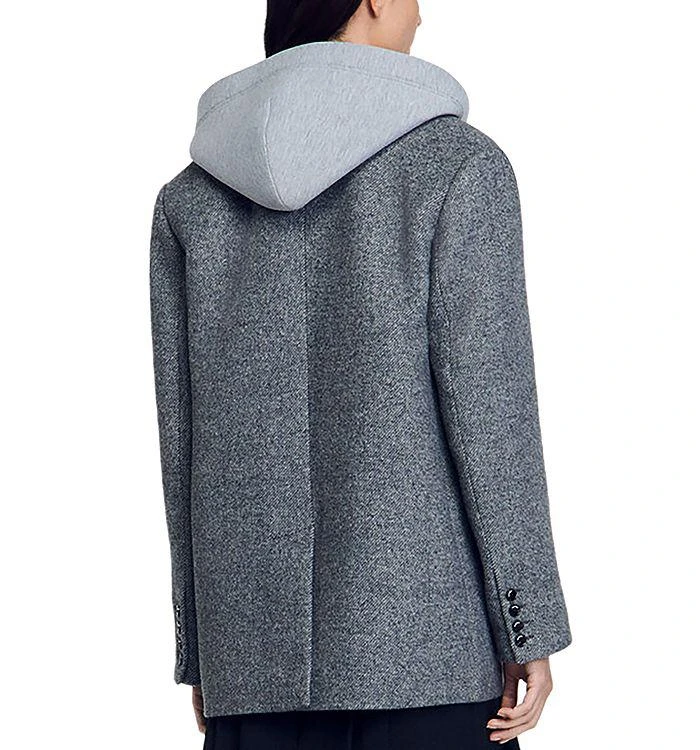 Sandro Oliver Removable Hood Coat 3