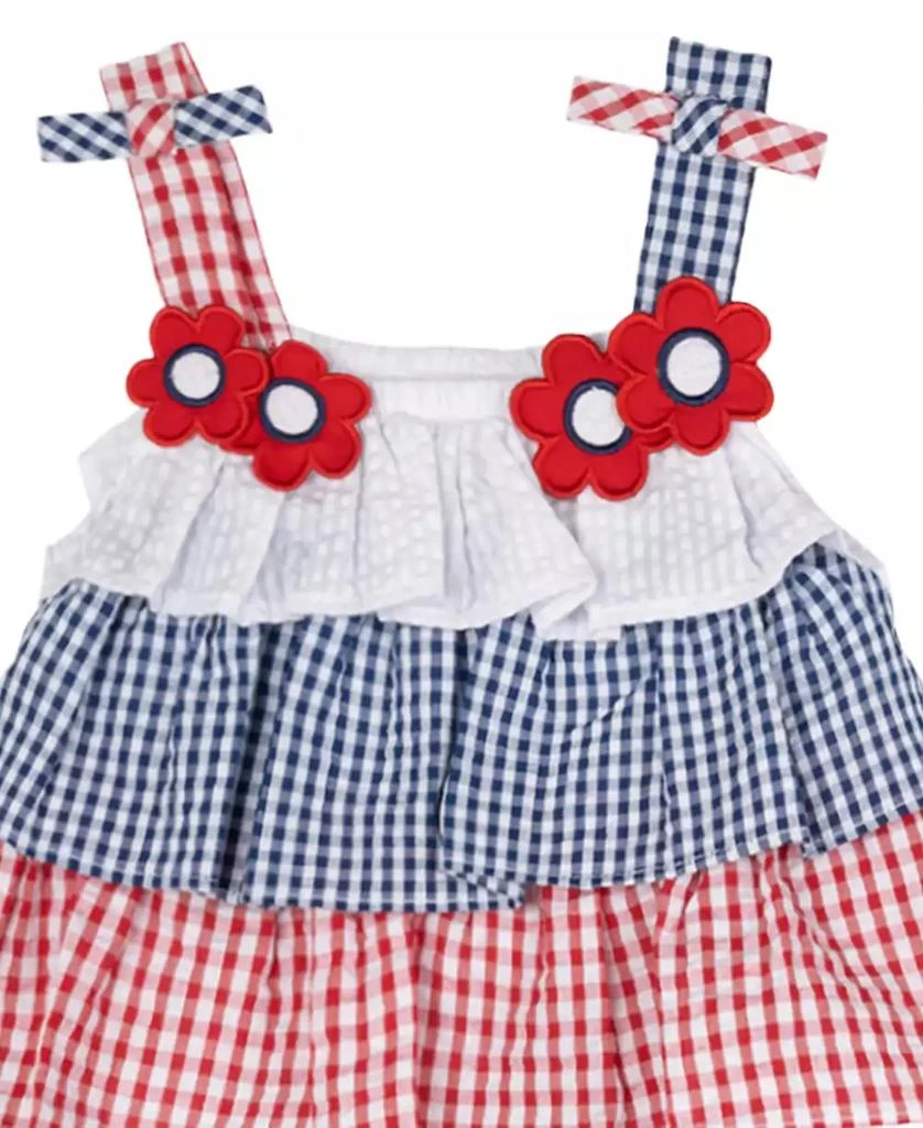 Rare Editions Baby Girls 2-Piece Americana Top and Seersucker Shorts Set 4