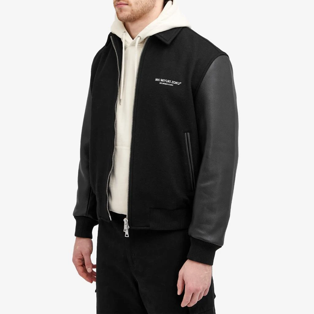 MKI MKI NDM Leather Varsity Jacket 2