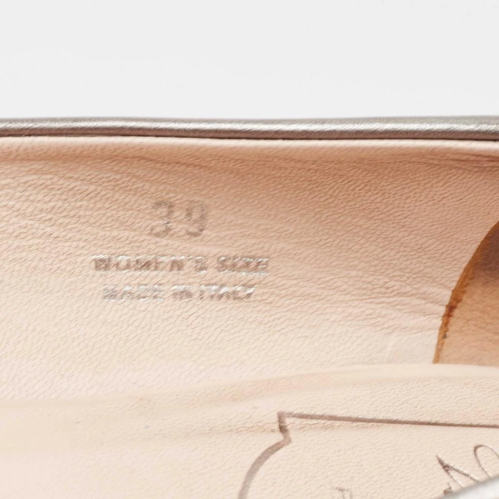 Roger Vivier Roger Vivier Silver Leather Gommette Ballet Flats Size 39 8