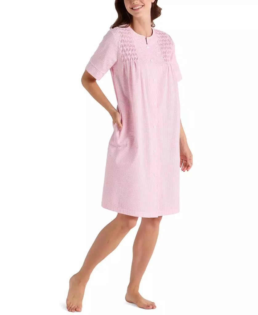 Miss Elaine Women
s Short-Sleeve Seersucker Robe 1