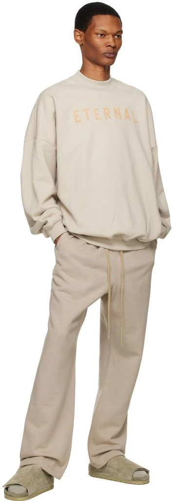 Fear of god Beige Flocked Sweatshirt 4