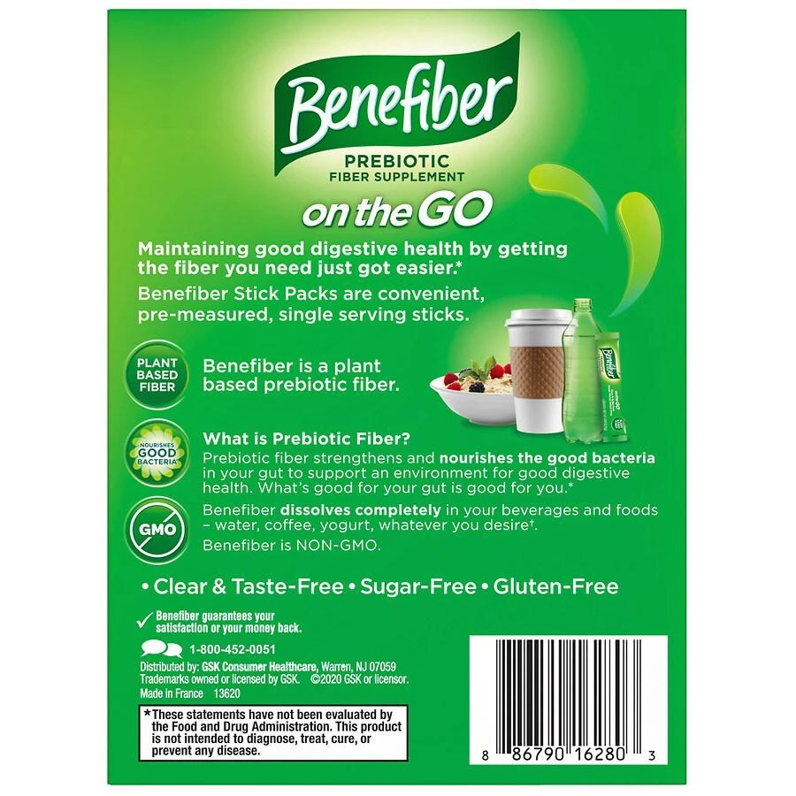 Benefiber Fiber Supplement, On the Go Unflavored 2