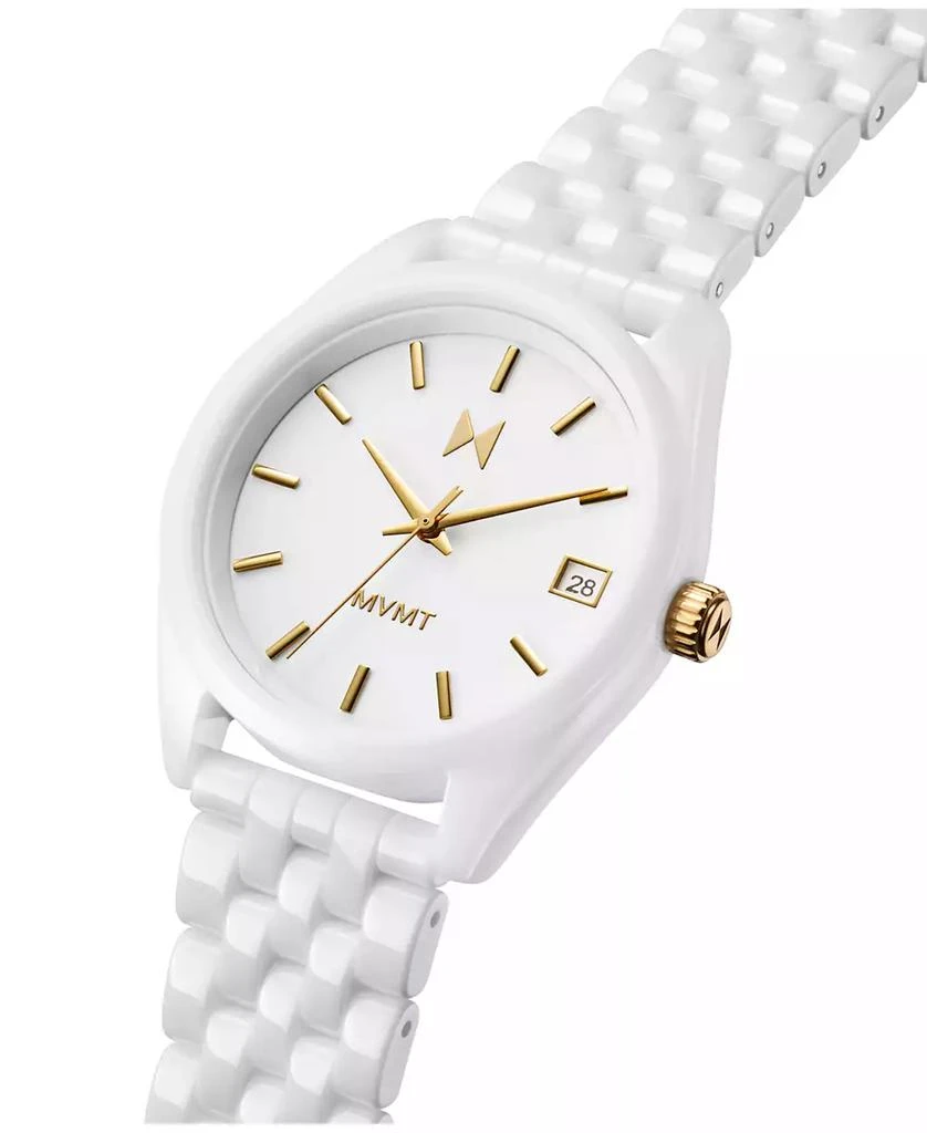 MVMT Women's Rise Boyfriend White Ceramic Bracelet Watch 3