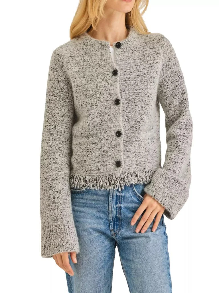 Rebecca Taylor Marianne Bouclé Fringed Cardigan 2