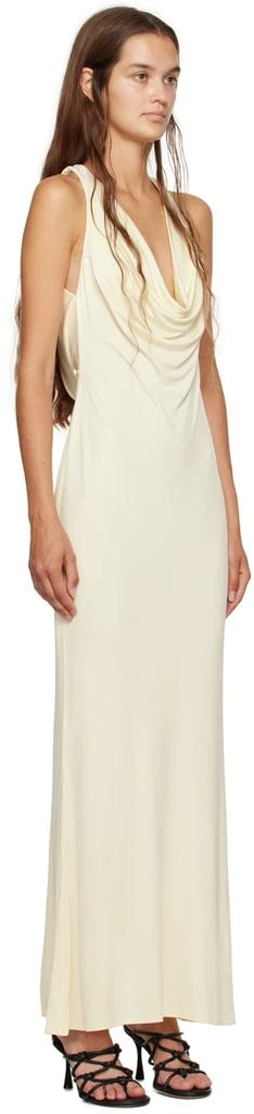 Mirror Palais Off-White Cowl Neck Maxi Dress 2