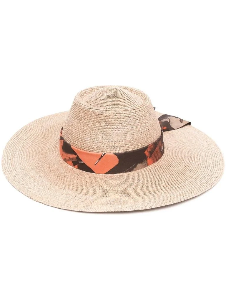 Salvatore Ferragamo Ferragamo Ribbon-Tie Straw Hat 1