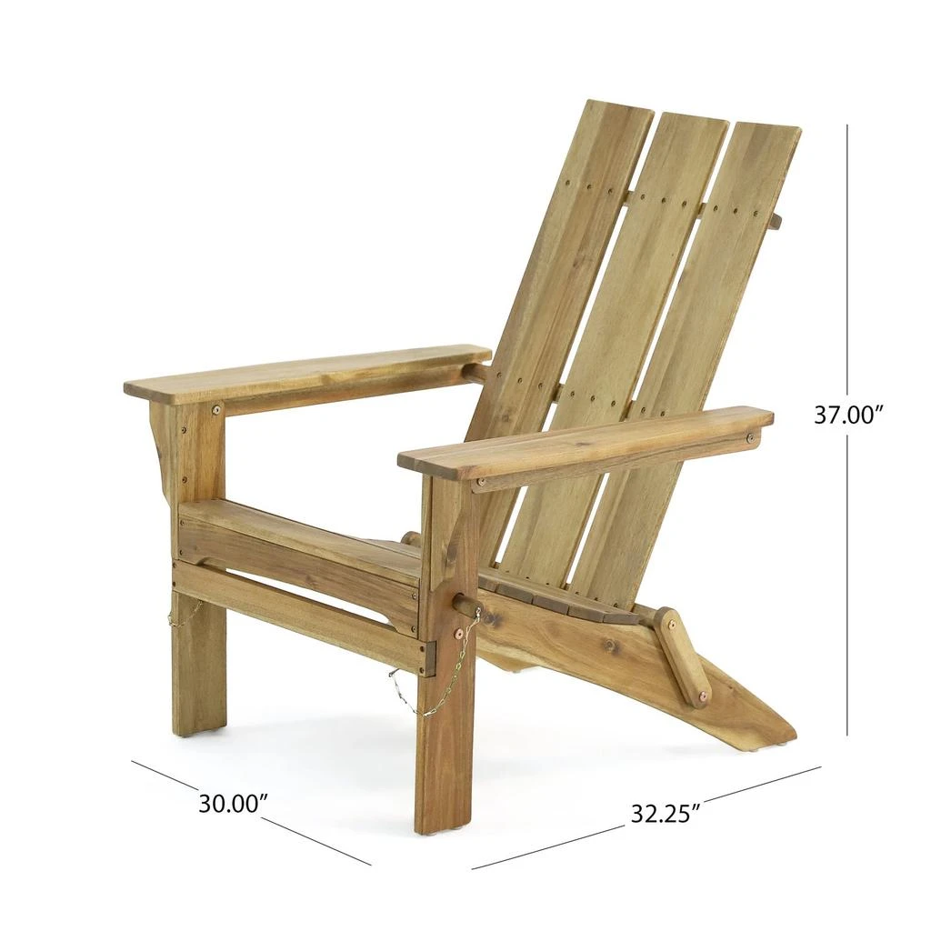 Streamdale Furniture Streamdale Folding Acacia Wood Adirondack Chair 4