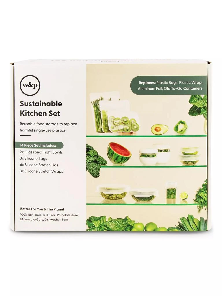 W&P 14-Piece Sustainable Kitchen Food Storage Set 5