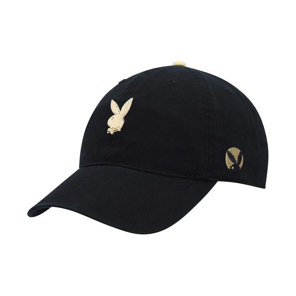 Playboy Men's Black Micro Dad Adjustable Hat