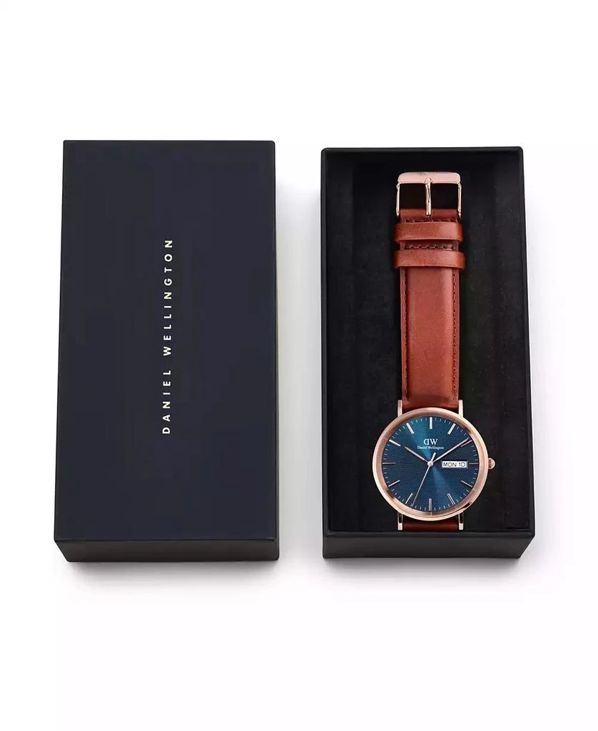 Daniel Wellington Men's Analog Brown Leather Watch, 40mm 7