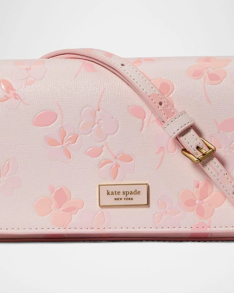 Kate Spade serena spring pansies leather chain wallet 4