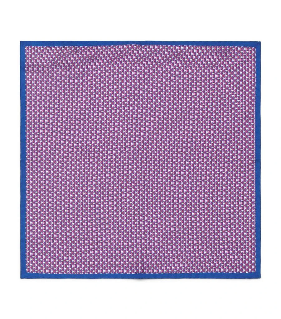 Canali Silk Jacquard Pocket Square 1