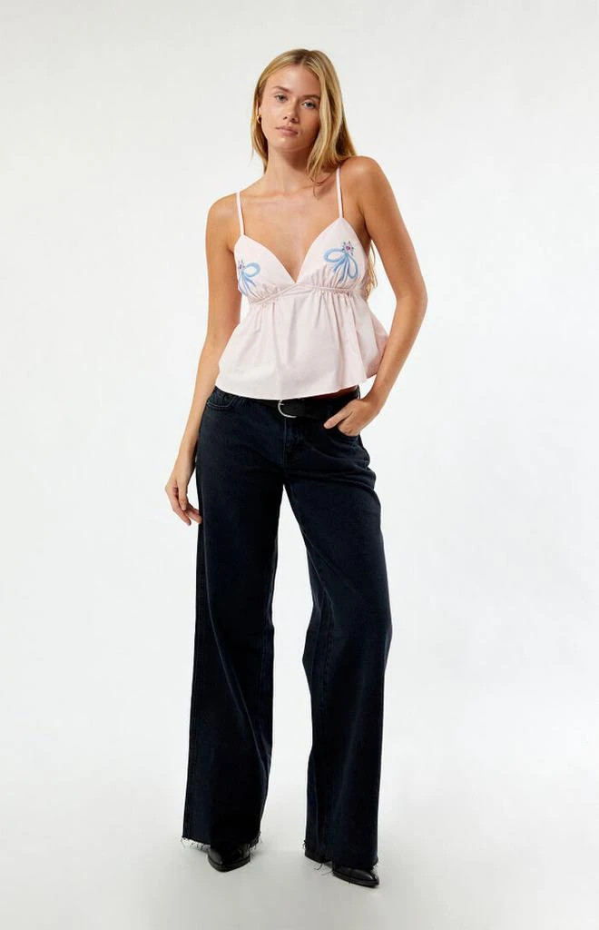 LA Hearts Embroidered V-Neck Babydoll Top 4