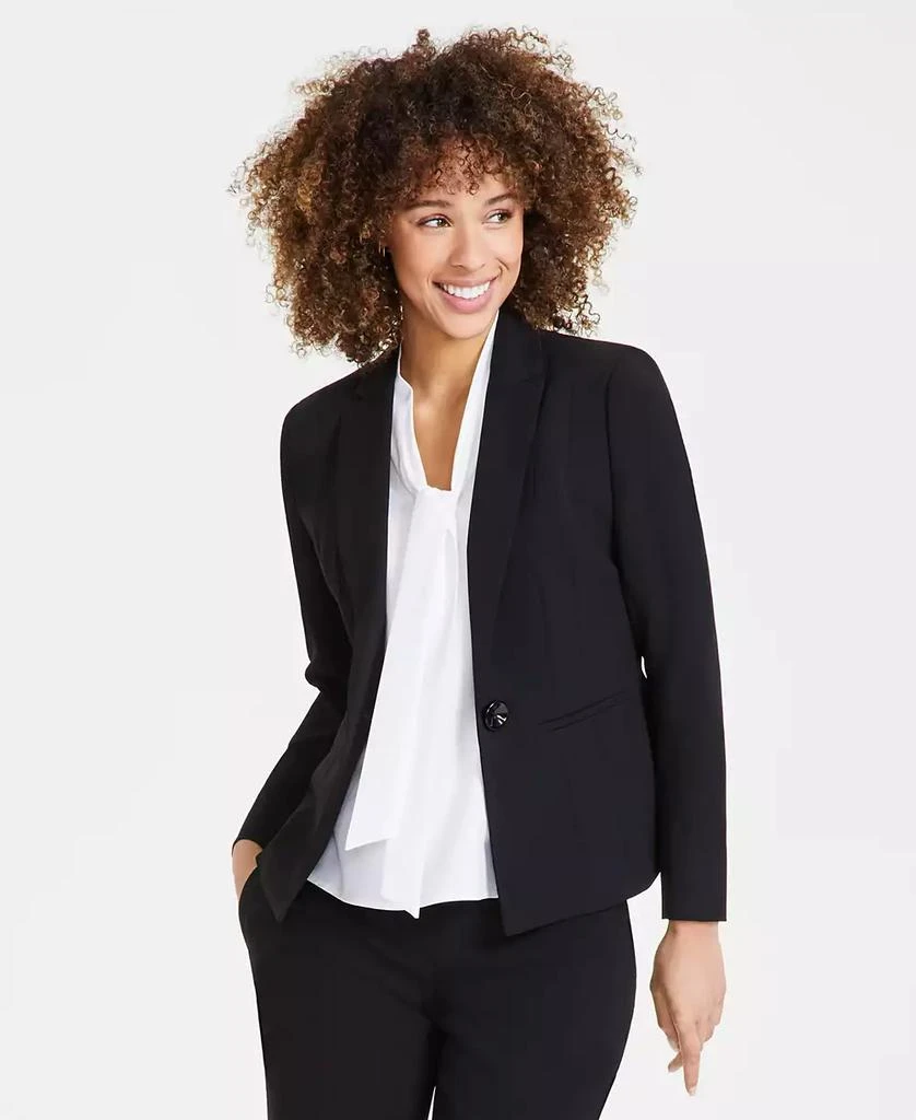 Kasper Petite Crepe One-Button Blazer 1