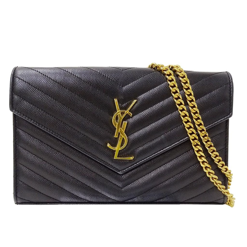 Yves Saint Laurent Leather Chain/Shoulder Wallet (Pre-Owned)