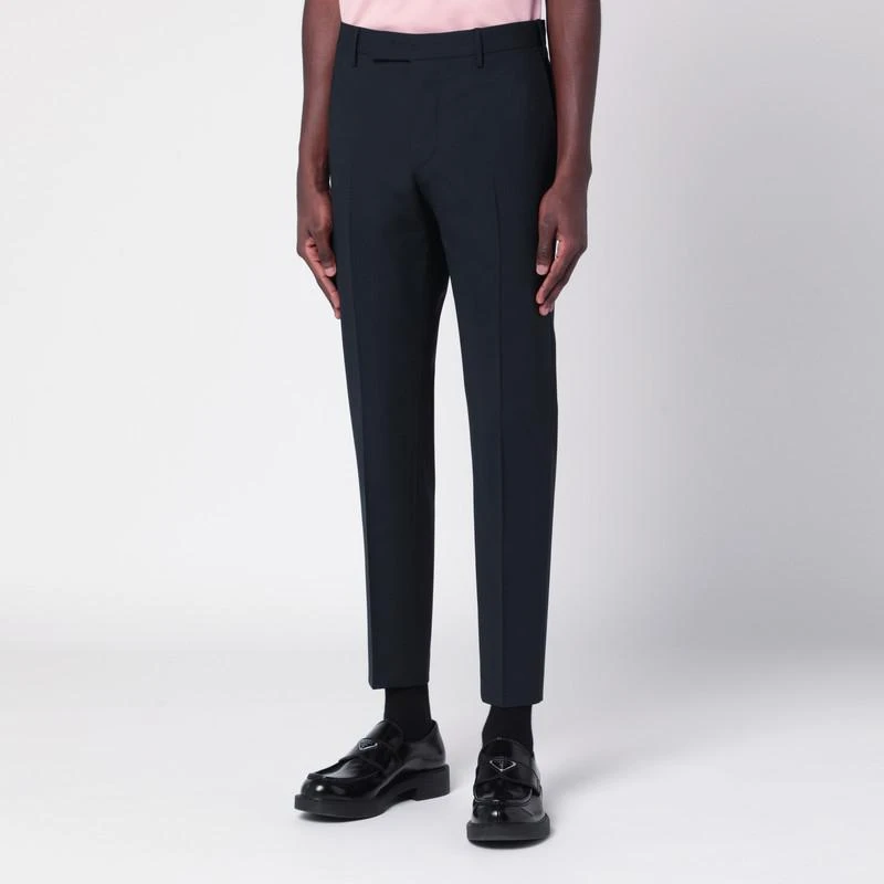 PT TORINO Navy blue wool trousers 3