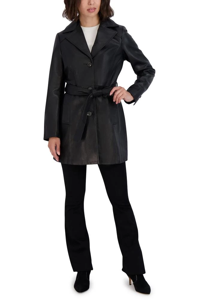 Tahari Nicole Leather Coat 6