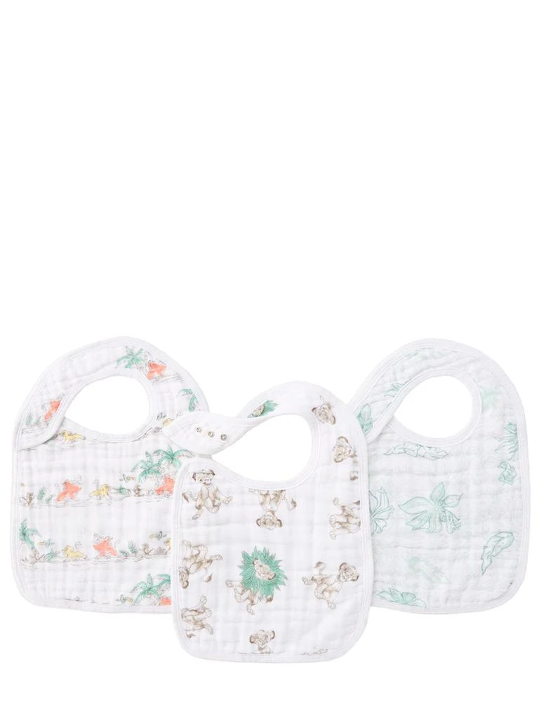 ADEN + ANAIS Set Of 3 Disney Print Cotton Muslin Bibs 1