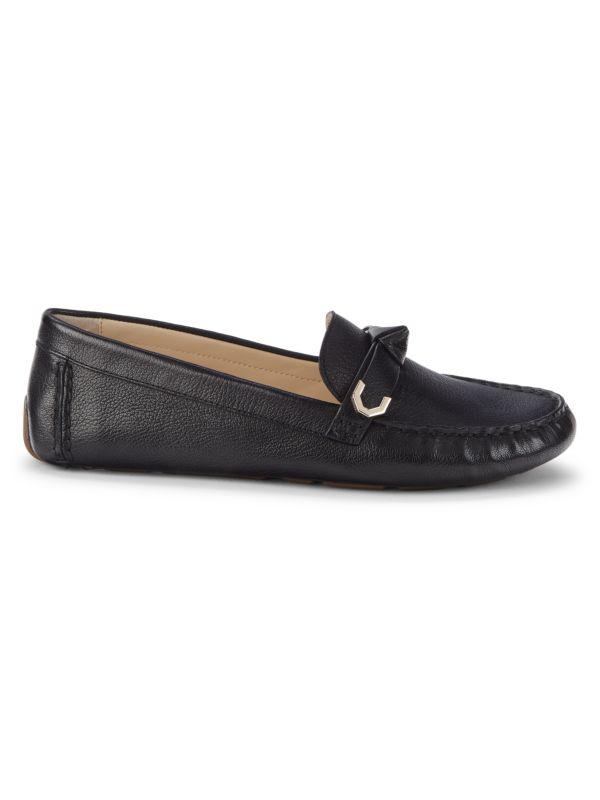 Cole Haan Evelyn Bow Leather Driving Loafers