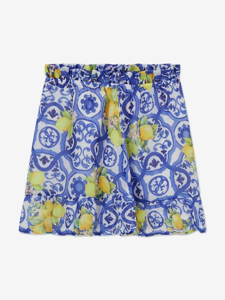 GUESS Guess Girls Amalfi Coast Chiffon Flare Skirt in Blue