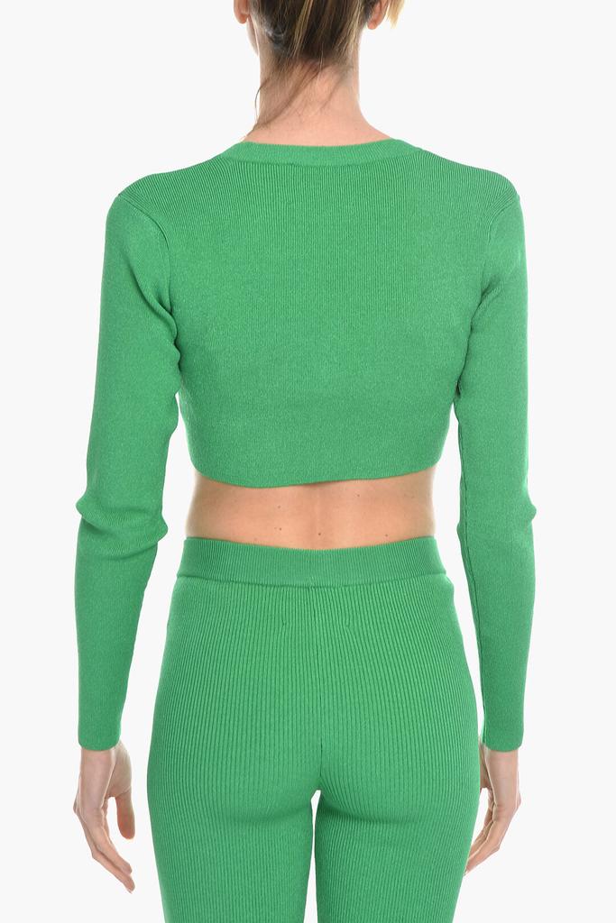 Birgitte Herskind VANESSA HONG Solid Color MISS Cropped Cardigan with Zip Clos