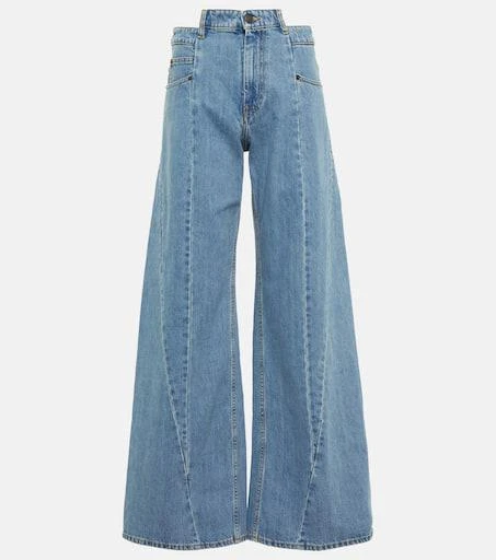 MAISON MARGIELA Décortiqué high-rise wide-leg jeans 1
