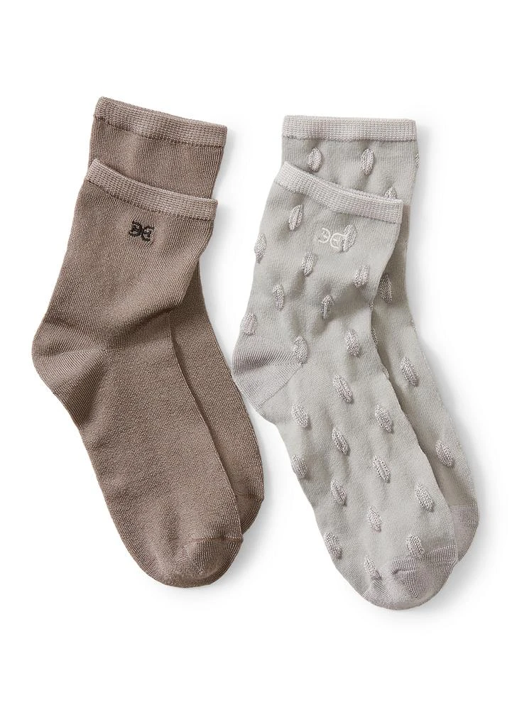 Sam Edelman 2 Pack Dot Sheen Anklet Socks