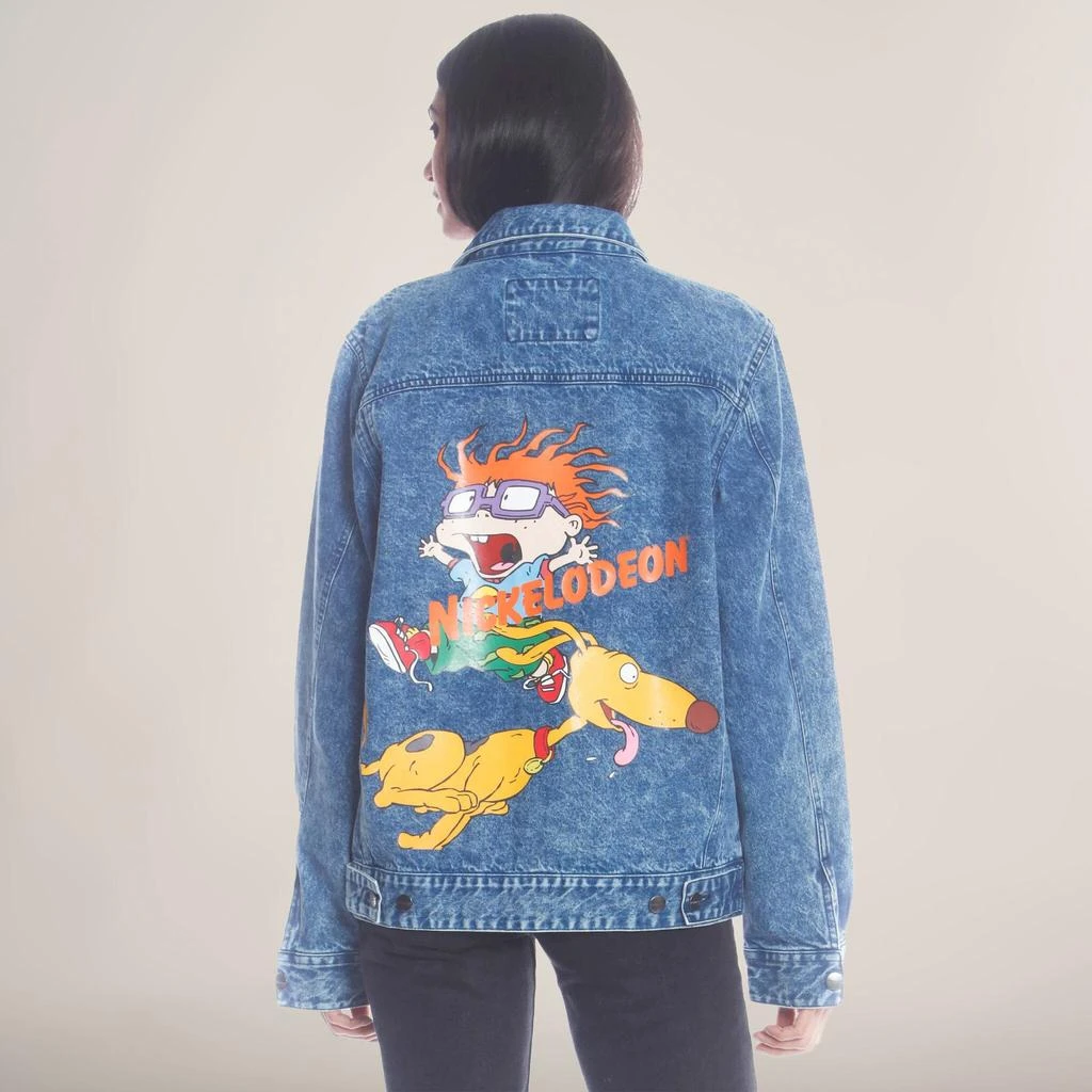 Members Only Women's Chucky Placement Denim Oversized Jacket 3