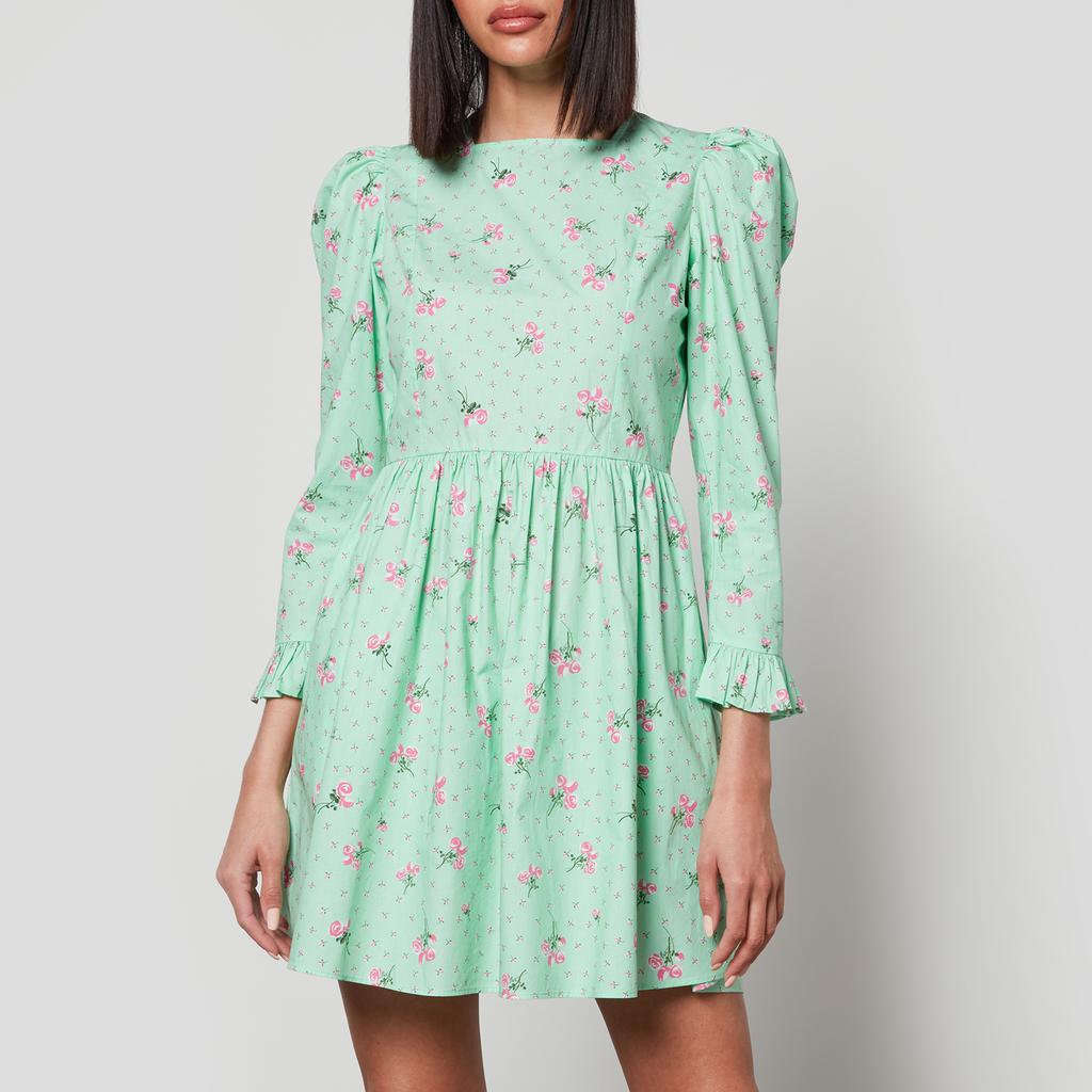 Batsheva Batsheva Prairie Floral-Printed Cotton Mini Dress