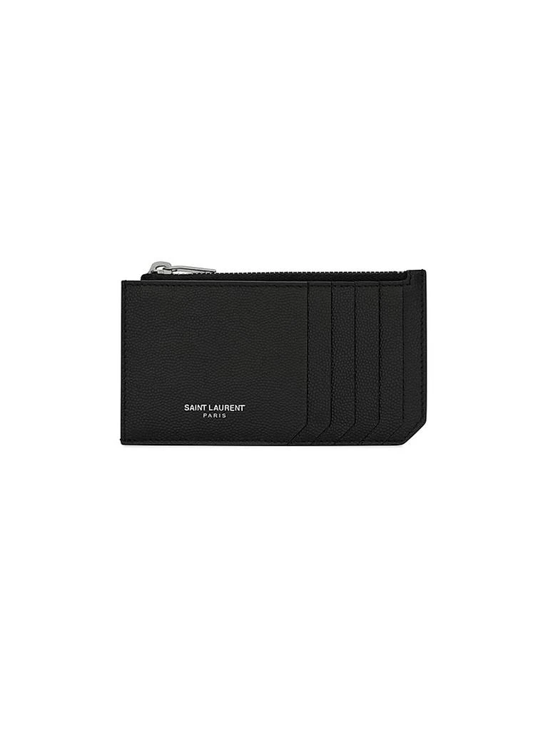 Yves Saint Laurent Fragments Zipped Card Case