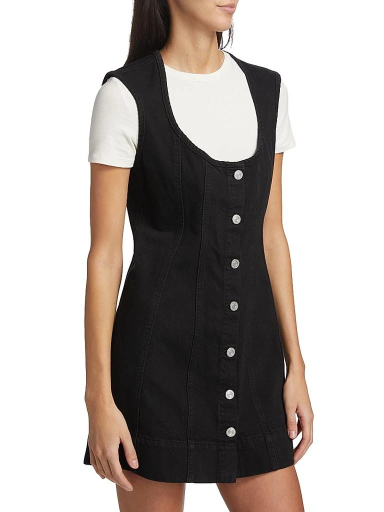 FRAME Denim Seamed Scoopneck Minidress 4