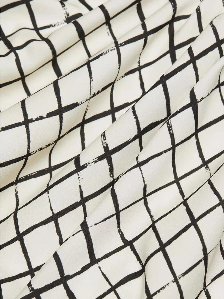 Dries Van Noten Didi Grid Silk-Blend Gathered Midi-Dress 7