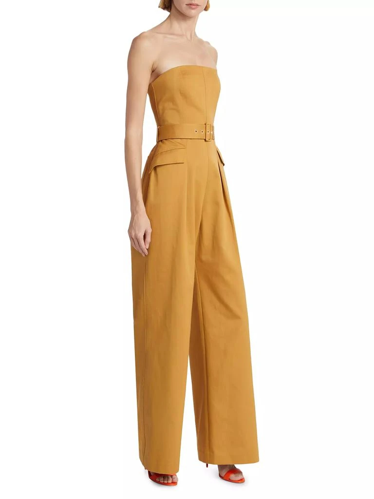 A.L.C. Presley Belted Cotton Strapless Jumpsuit 4