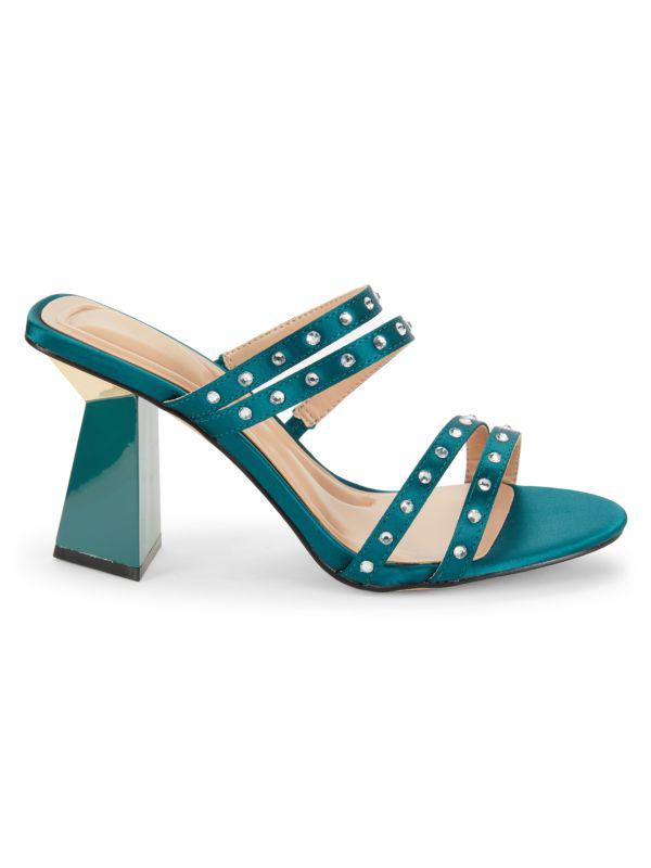 Charles David 75MM Kacia Embellished Satin Sandals