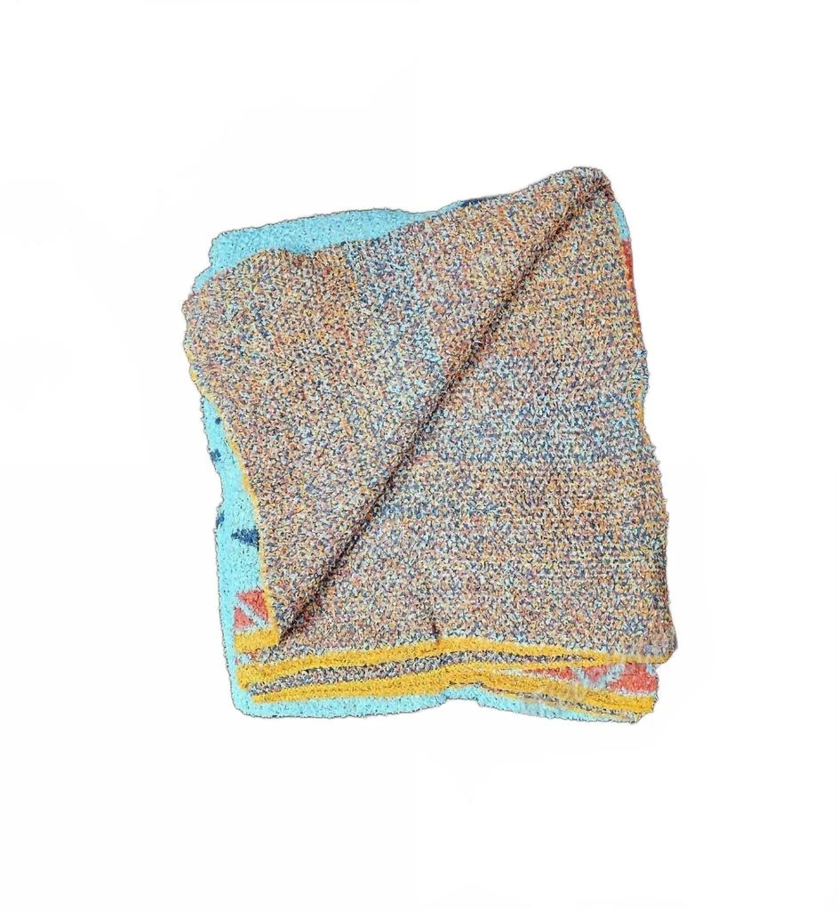 Cactus Babes Prescott Plush Blanket In Blue 3