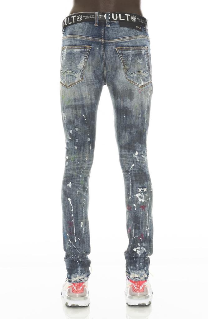 Cult of Individuality Punk Belted Distressed Super Skinny Jeans