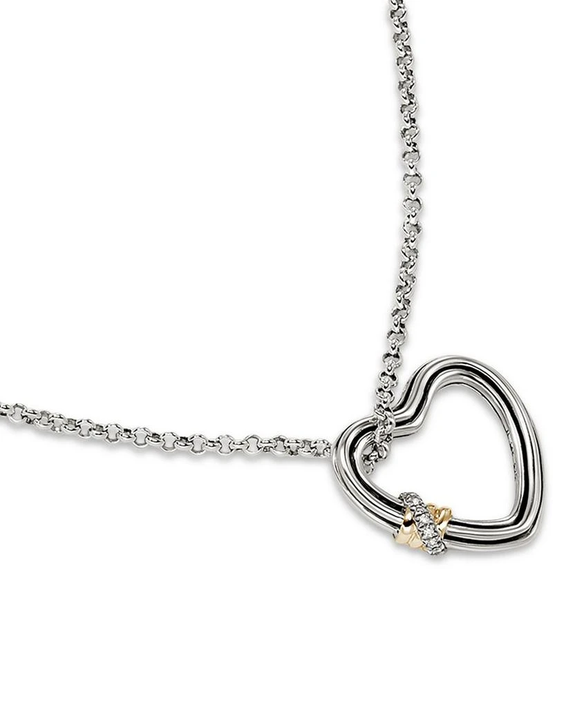 JOHN HARDY Sterling Silver & 14K Yellow Gold Bamboo Heart Pendant Necklace, 16"-18" 4