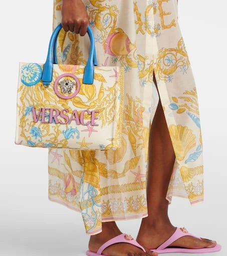 Versace La Medusa Small printed canvas tote bag 2