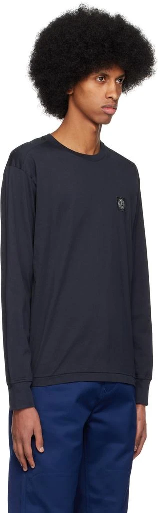 Stone Island Navy Patch Long Sleeve T-Shirt 2