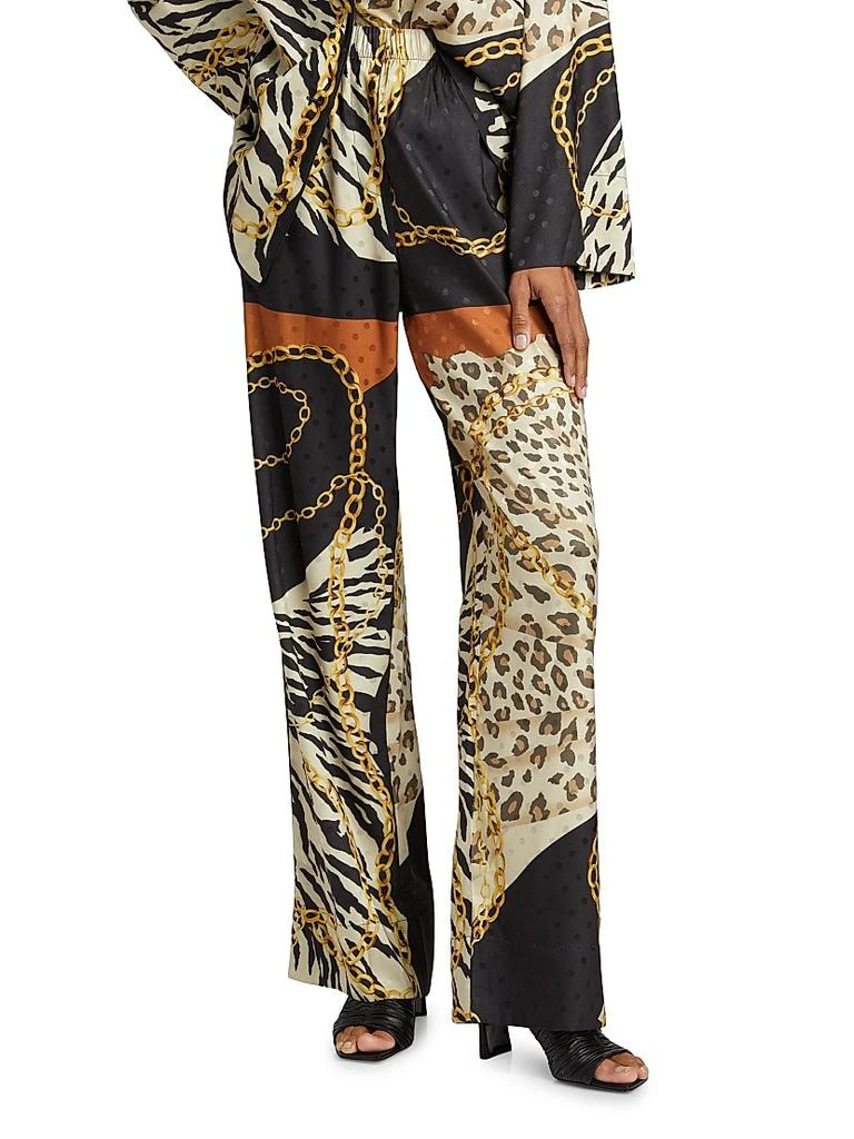 Ronny Kobo Dora Animal-Chain-Print Pants 3