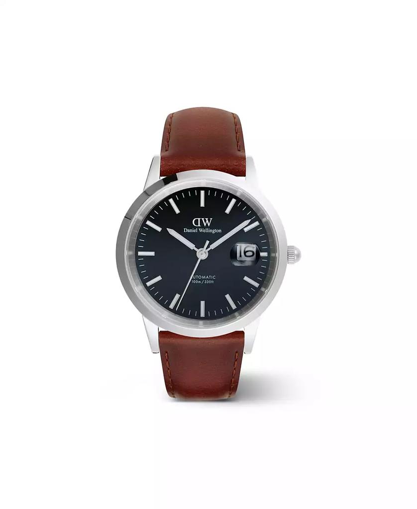 Daniel Wellington Men's Automatic Brown Leather Watch, 40mm