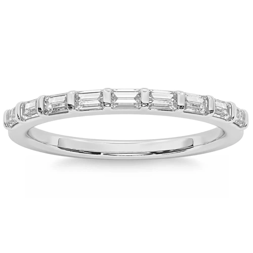 Pompeii3 1/3Ct Baguette Cut Wedding Ring Anniversary Band 14k Gold Lab Grown