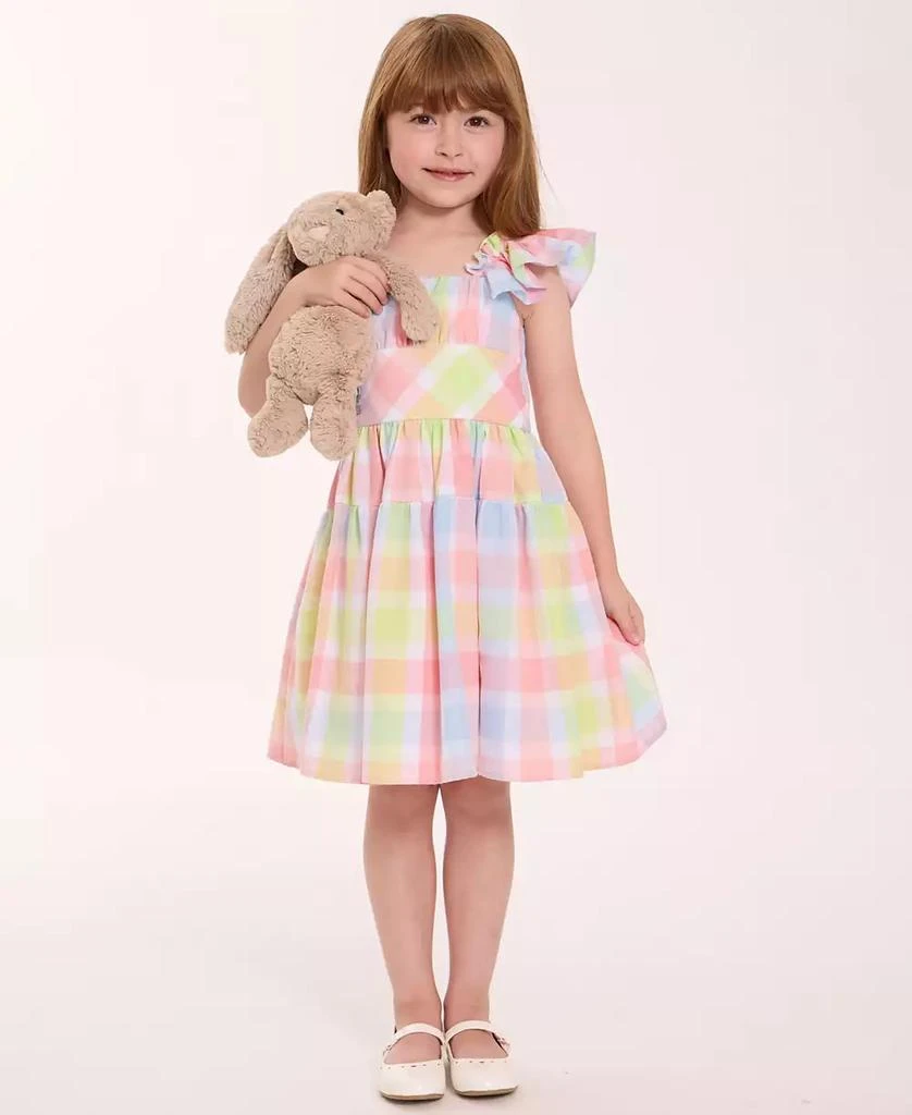 Bonnie Jean Toddler and Little Girls Linen Check Dress 1