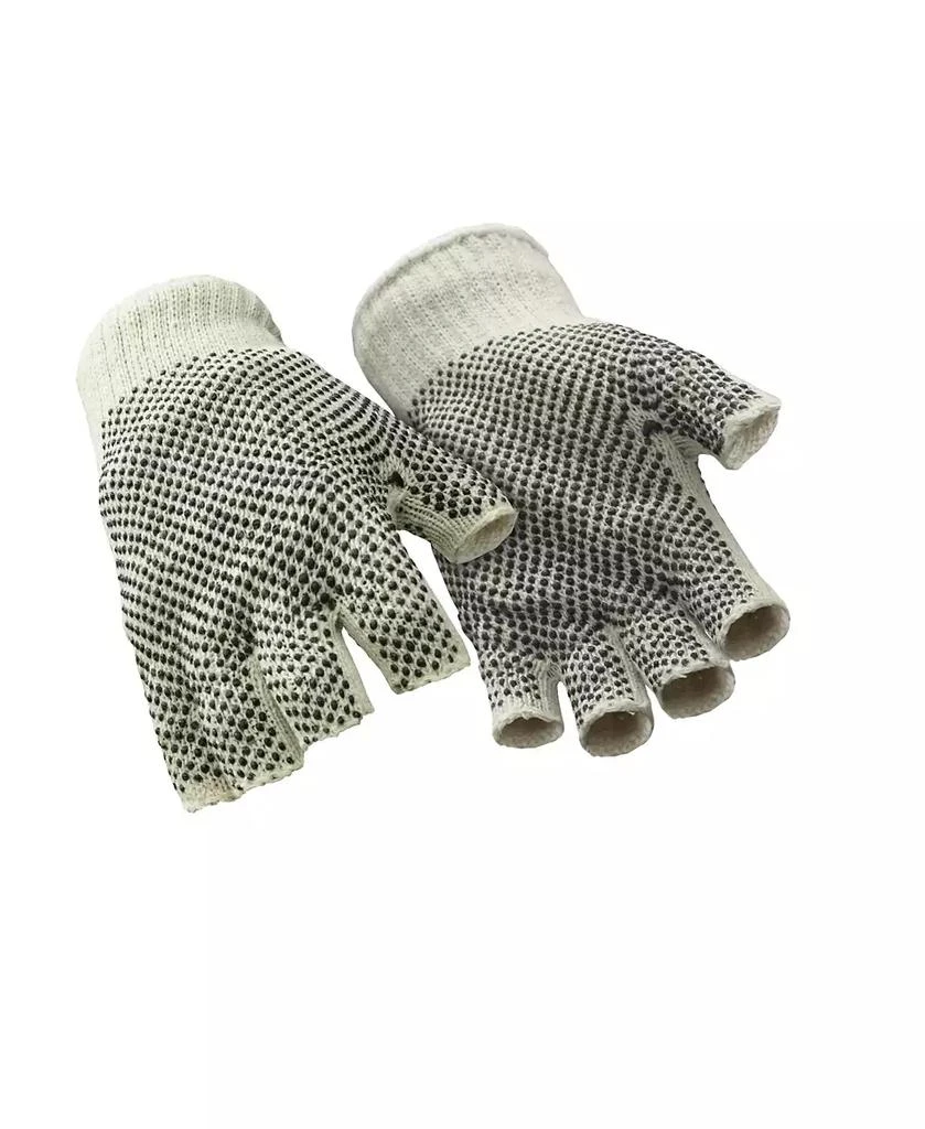 RefrigiWear Men's Midweight Double Sided Fingerless Dot Grip Work Gloves (Pack 12 Pairs) 1