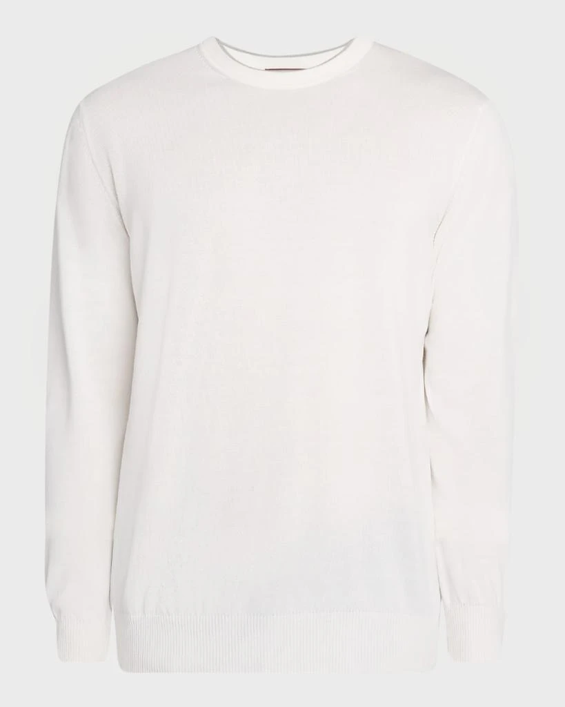 Canali Men's Cotton Tipped Crewneck Sweater 1