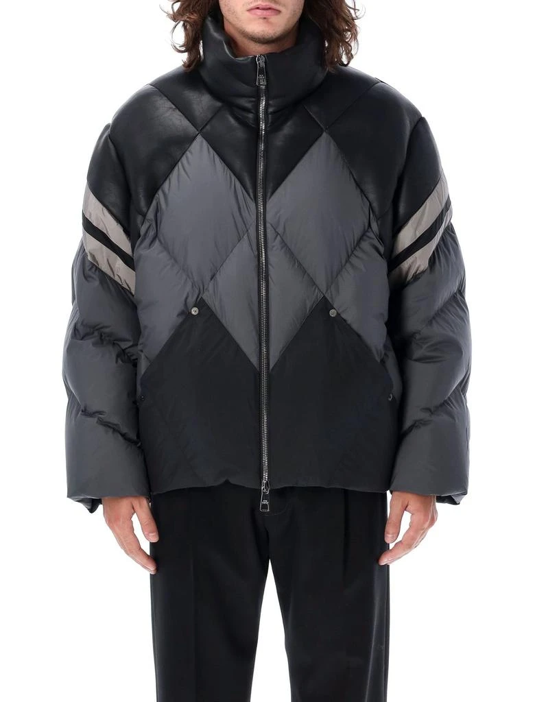 Neil Barrett Neil Barrett Panelled Quilted Zip-Up Padded Jacket