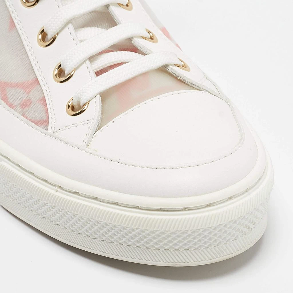 Louis Vuitton Louis Vuitton White Leather Mesh and Leather Stellar Sneakers Size 37.5 7