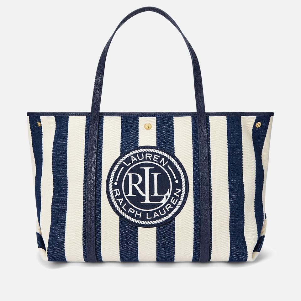Ralph Lauren Lauren Ralph Lauren Emerie Herringbone Cotton Twill Extra Large Tote Bag